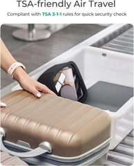 BAGSMART Mini Clear Makeup Bag for Women Portable Travel Toiletry Bag, Cute Small Water-Resistant Cosmetic Bag TSA Approved Clear Makeup Case Pouch with Zipper for Car Essentials(Blush Pink)