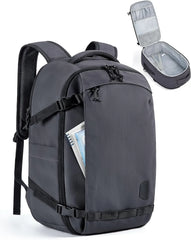 BAGSMART Travel Backpack for Women, 17.3 Inch Carry On Bag, Charcoal