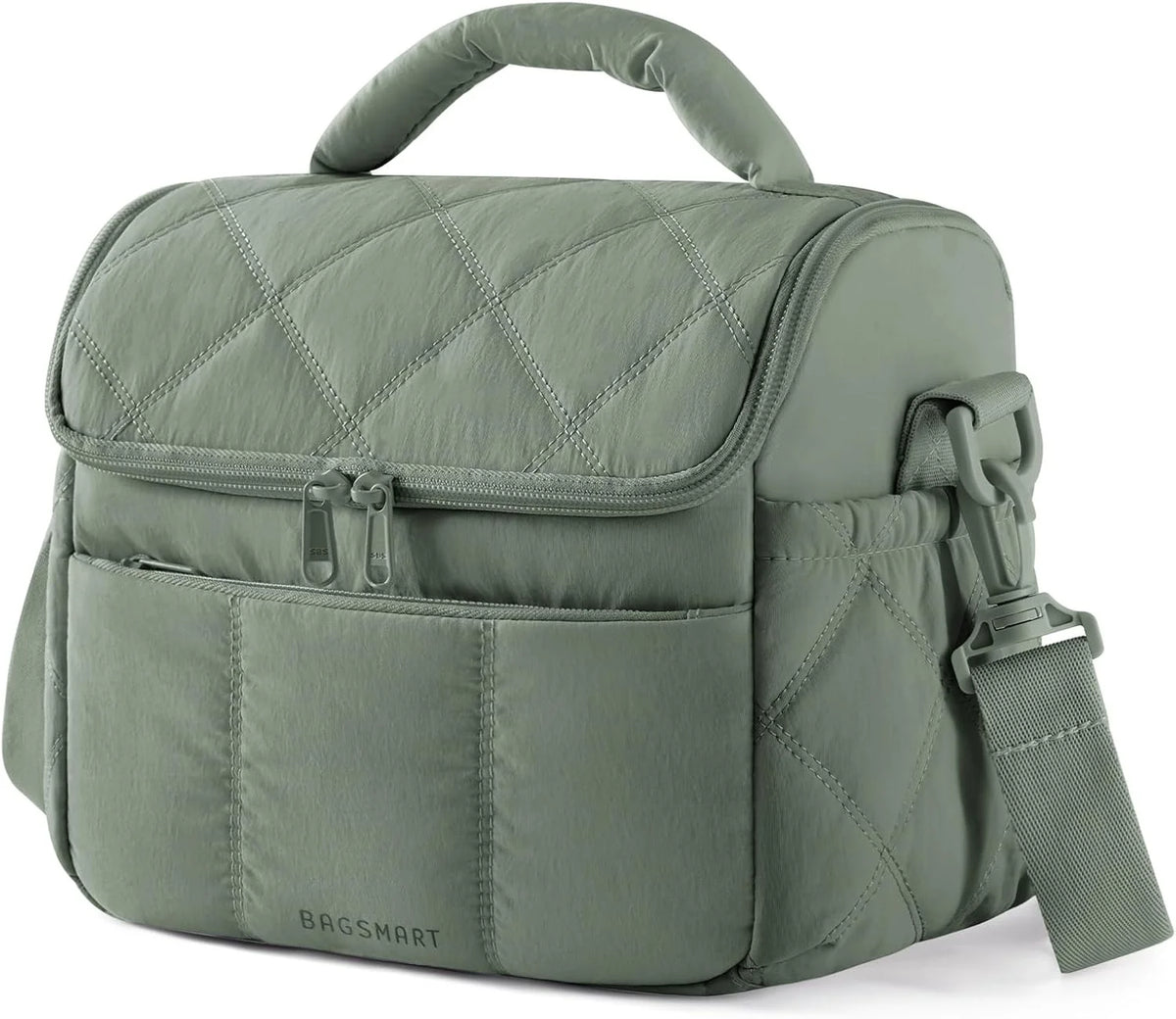 BAGSMART Insulated Lunch Bags for Women, Cute Quilted Lunch Box