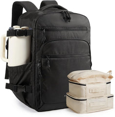 BAGSMART 17.3 inch Laptop Travel Backpack for Women & Men - Black