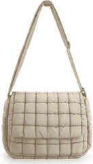 BAGSMART Lightweight Crossbody Bags for Women, Quilted Puffer Shoulder HandBags with Adjustable Strap for Travel