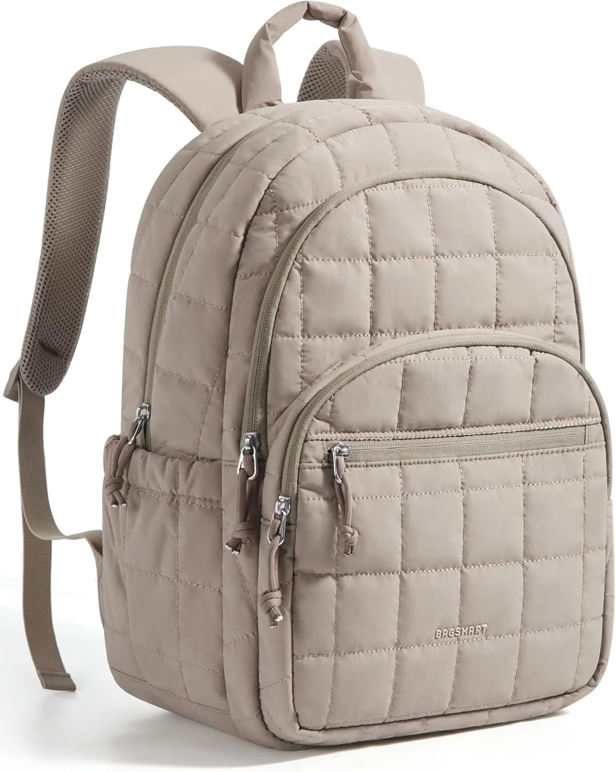BAGSMART Travel Backpack for Women, 15.6" College Laptop Backpack, Camel