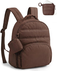BAGSMART Small Backpacks for Women, Puffer Mini Backpack Purse with Pouch