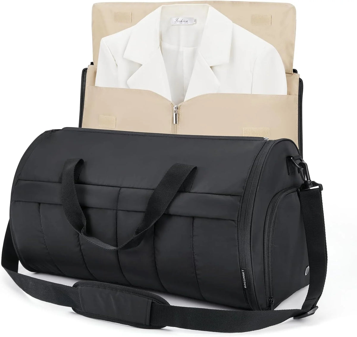 BAGSMART Garment Duffel Bag, Convertible 2-in-1, Black