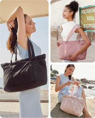 BAGSMART Gym Tote Bag for Women, 24L/28L Travel Tote Yoga Mat Bag