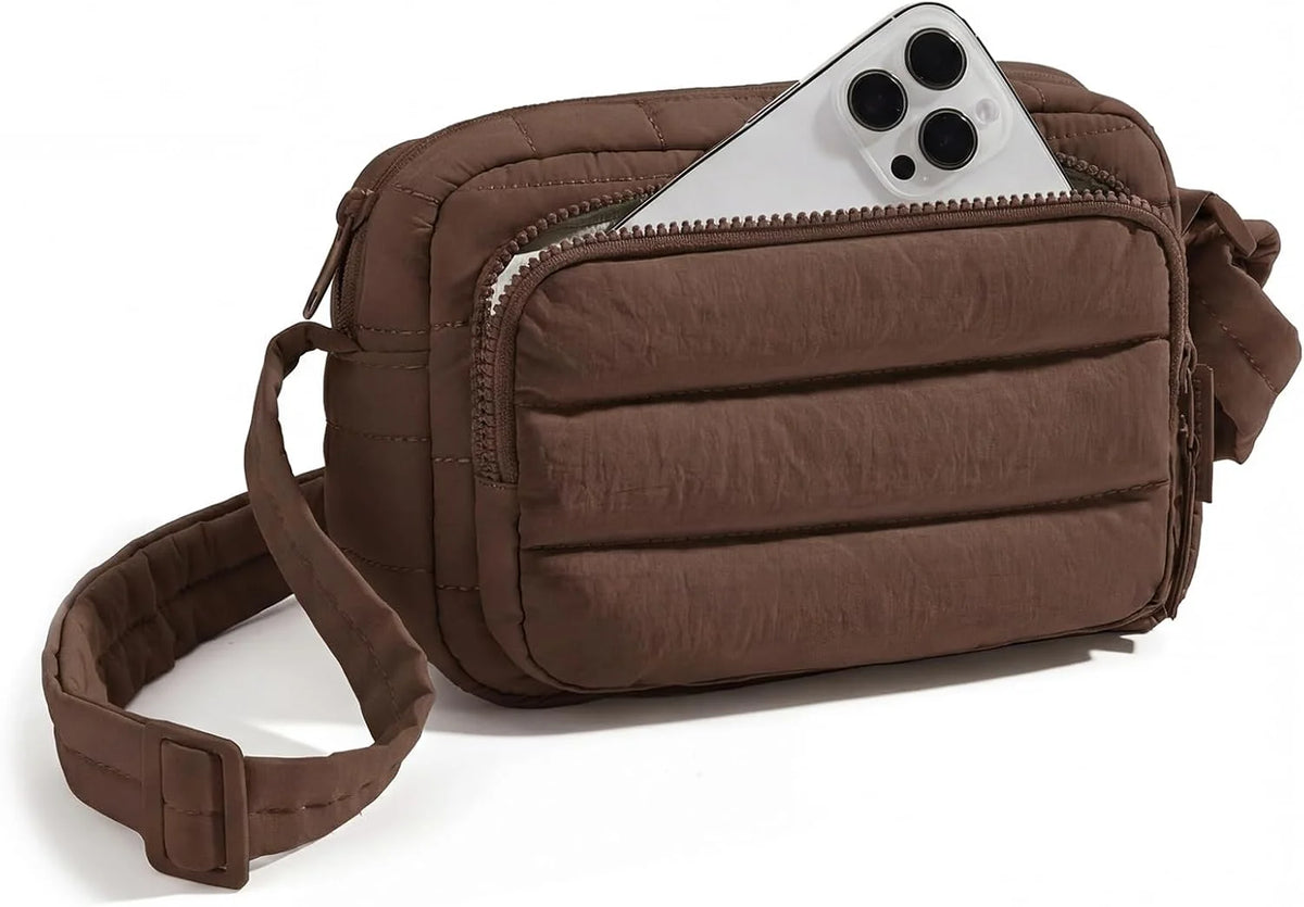 BAGSMART Crossbody Bags for Women, Puffer Crossbody Purses for Women with RFID Blocking Slots, Handbags Wallet Small Purse