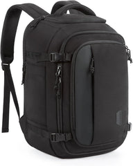 BAGSMART 28L Water-Resistant Travel Backpack, USB Port, 17.3" Laptop, Black
