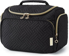BAGSMART Travel Toiletry Bag for Women, Cosmetic Bag Makeup Bag Organizer with Handle, Travel Bag for Toiletries, Travel Accessories, Full Sized Container