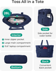 BAGSMART Gym Tote Bag for Women, 24L/28L Travel Tote Yoga Mat Bag