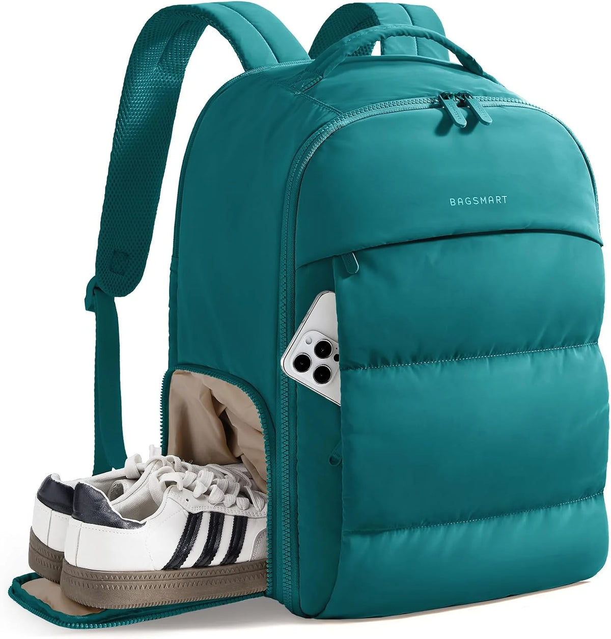 BAGSMART Travel Backpack for Women, Gym Backpack with Shoe Compartment