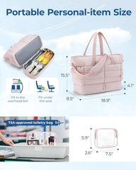BAGSMART 48L Puffer Carry On Duffel Bag Travel Weekender Gym Bag for Women