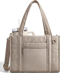 BAGSMART Boxy Tote Bag for Women, Crossbody Work Bag with Zipper