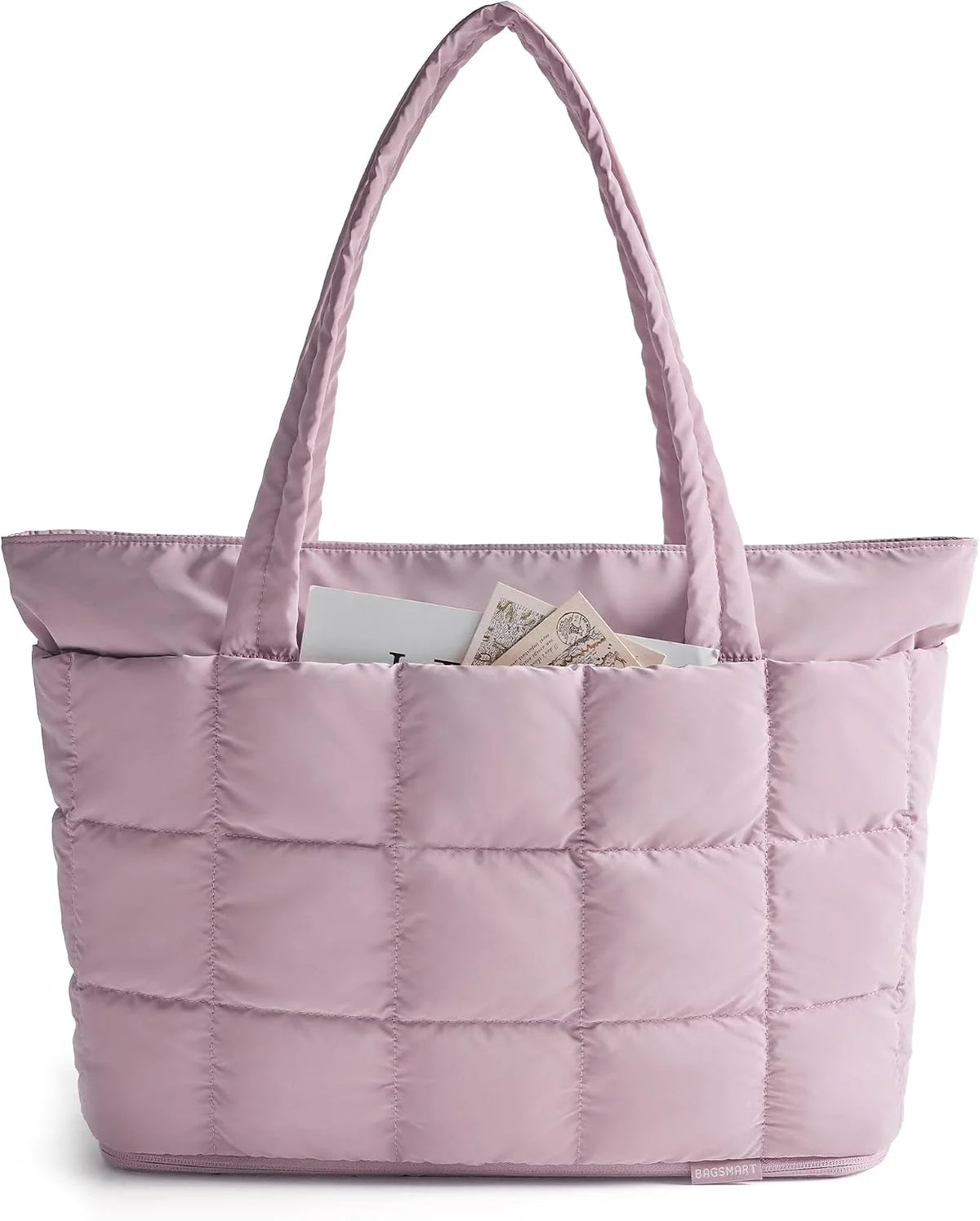 BAGSMART Expandable Tote Bag for Women, Puffer Work Tote Travel Bag