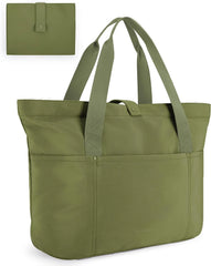 BAGSMART Tote Bag for Women, Foldable Tote Bag With Zipper Travel Shoulder Bag Handbag for Work