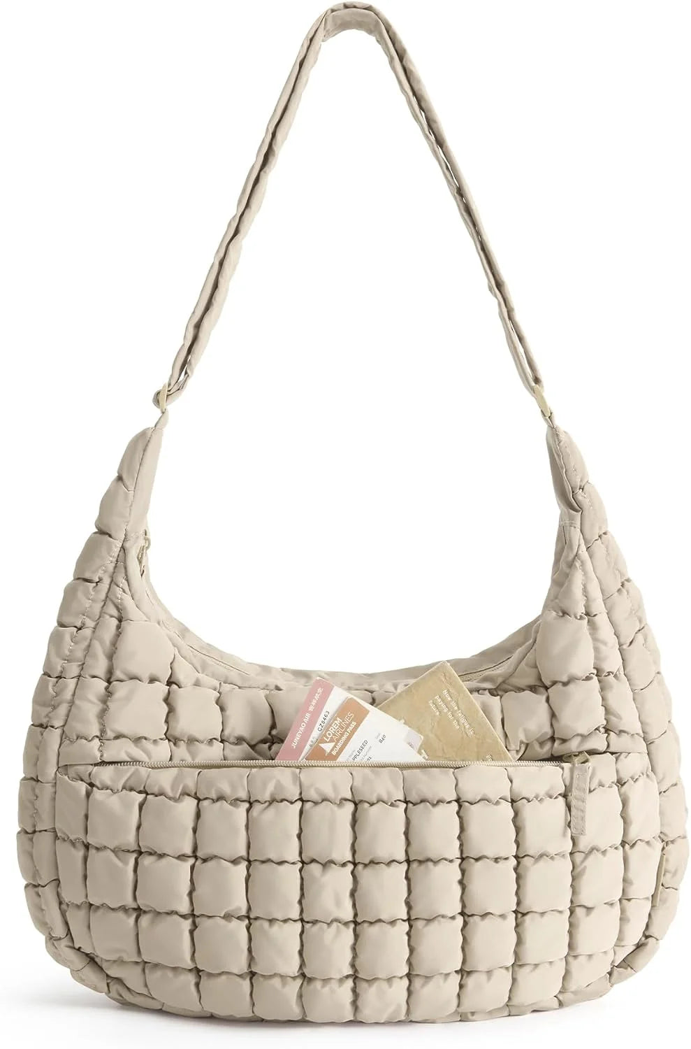 BAGSMART Quilted Crossbody Bags for Women, Travel Purses Hobo Shoulder Bag