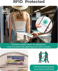BAGSMART Cross Body Purse, Medium Crossbody Bags for Women Travel Purse, 4.3L Puffy Handbag Wallet with RFID Blocking Slots