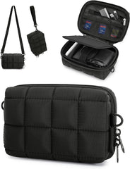 BAGSMART Small Puffy Digital Camera Case, Water-repellent, Black
