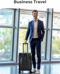 BAGSMART Expandable Carry On Luggage 22x14x9 Airline Approved, Black