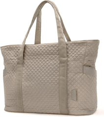 BAGSMART Crush Tote Bag for Women, 20L Puffer Work Tote with Zipper, Travel Essentials Quilted Nurse Hospital Bag