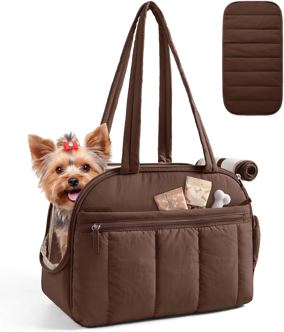 BAGSMART Dog Purse Carrier for Small Dogs Up to 13lbs Puppy Travel Tote Bag