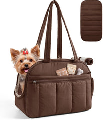 BAGSMART Dog Purse Carrier for Small Dogs Up to 13lbs Puppy Travel Tote Bag