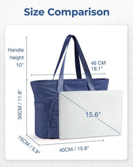 BAGSMART Tote Bag for Women, Lightweight Tote Bag with Yoga Mat Strap, Quilted Shoulder Bag Handbag for Daily, Work, Gym