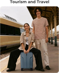 BAGSMART Carry On Luggage 22x14x9 Airline Approved, Expandable Suitcase with Wheels,Royal Blue