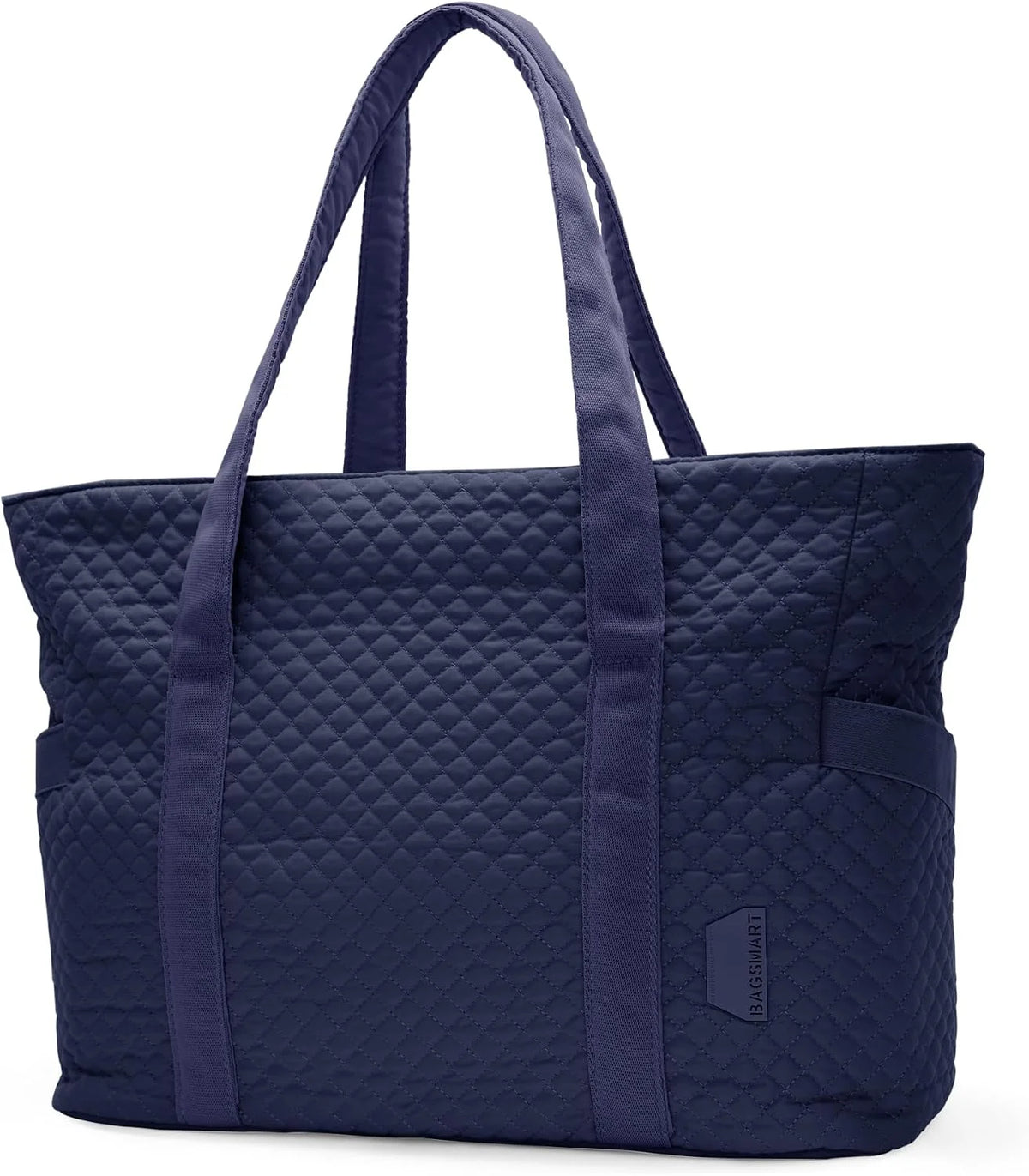 BAGSMART Crush Tote Bag for Women, 20L Puffer Work Tote with Zipper, Travel Essentials Quilted Nurse Hospital Bag