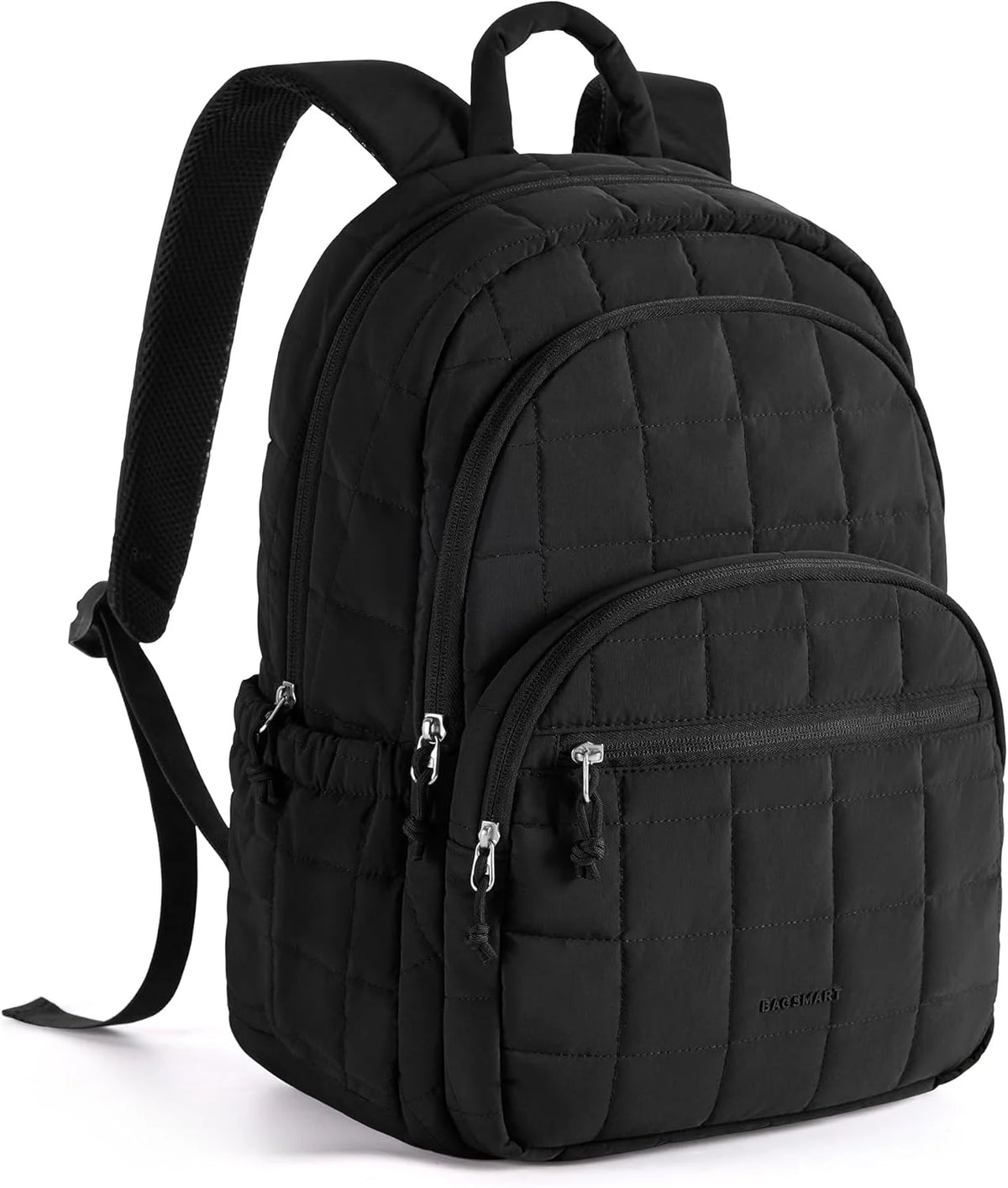 BAGSMART Travel Backpack for Women, 15.6" College Laptop Backpack, Black