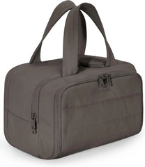 BAGSMART Travel Toiletry Bag, Crush Toiletry Bag for Women, Wide-open Puffy Toiletry Bags for Traveling, Large Travel Cosmetic Makeup Bag Organizer for Accessories,Toiletrie (Charcoal Gray)