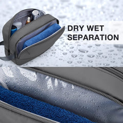 BAGSMART Travel Toiletry Bag for Men, Dopp Kit Water Resistant Shaving Bag for Toiletries Accessories, Grey-Medium