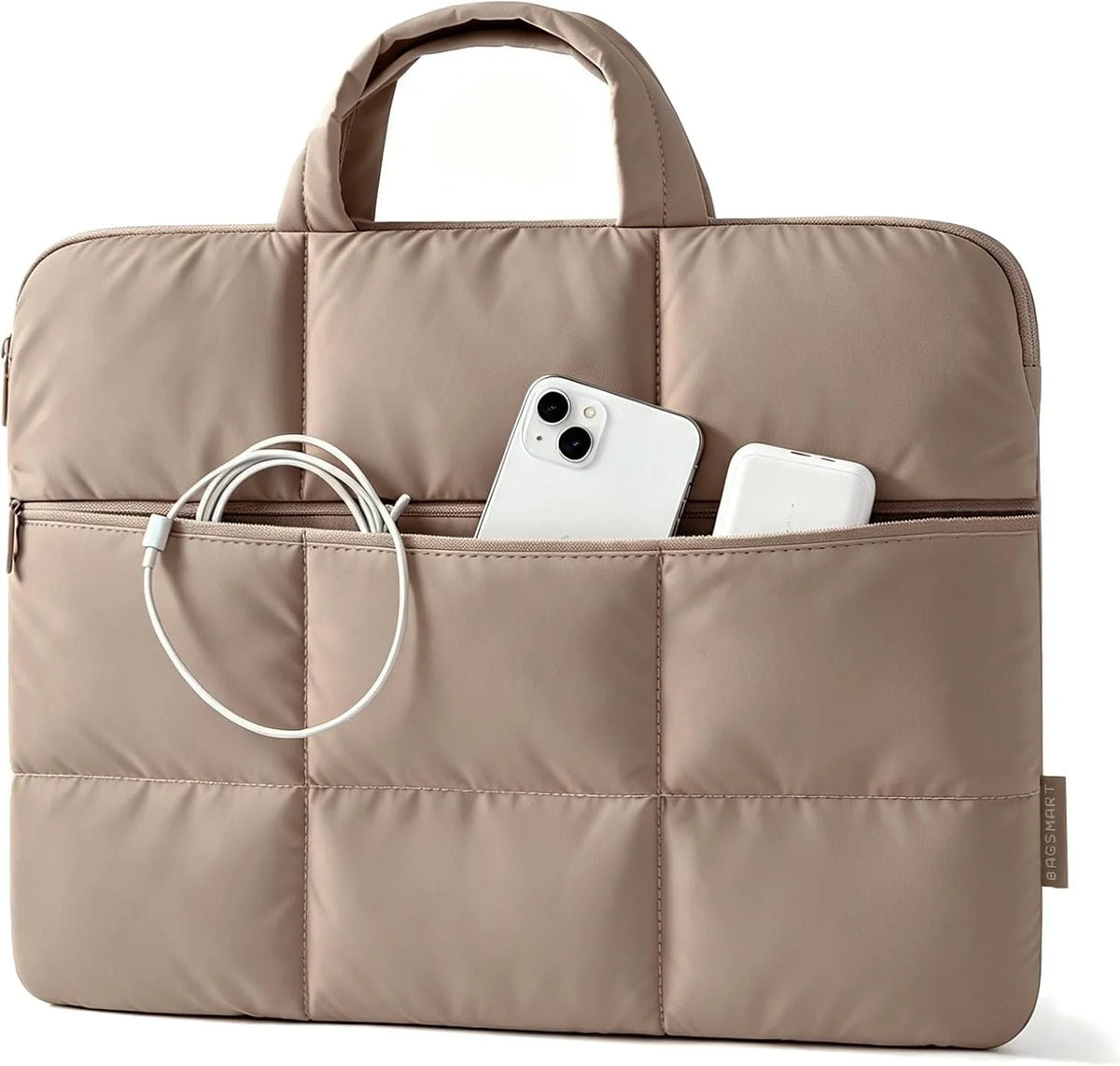 BAGSMART Laptop Sleeve 15.6 Inch Puffer Slim Protective Case for Women