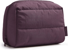 BAGSMART Small Makeup Bag, Puffy Wide-open Zipper Cosmetic Pouch