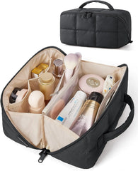 BAGSMART Travel Makeup Bag, Large Capacity Cosmetic Organizer for Women