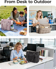 BAGSMART Puffer Tote Bag for Women, 21L/26L Work Tote Shoulder Handbag
