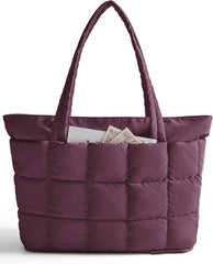 BAGSMART Expandable Tote Bag for Women, Puffer Work Tote Travel Bag