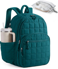 BAGSMART Travel Backpack for Women, 17.3" Carry on Backpack, Ink Green