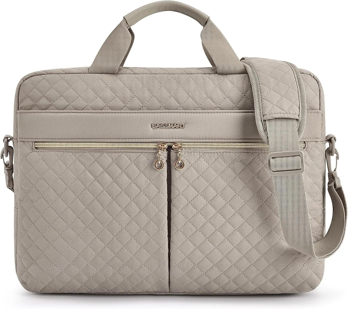 BAGSMART 17.3/15.6 Inch Laptop Bag, Briefcase for Women Computer Messenger Bag Office Travel Business, Warm Gray