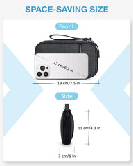 BAGSMART Electronics Travel Organizer for Cords Chargers Phones, Black