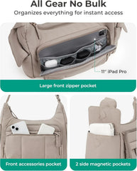 BAGSMART 2 in 1 Puffy Camera Bag for Photographer Everyday Shoulder Bag