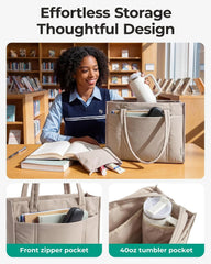 BAGSMART Puffer Tote Bag for Women, 21L/26L Work Tote Shoulder Handbag
