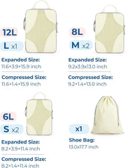 Bagsmart Compression Packing Cubes, Travel Bag Cruise Ship Essentials