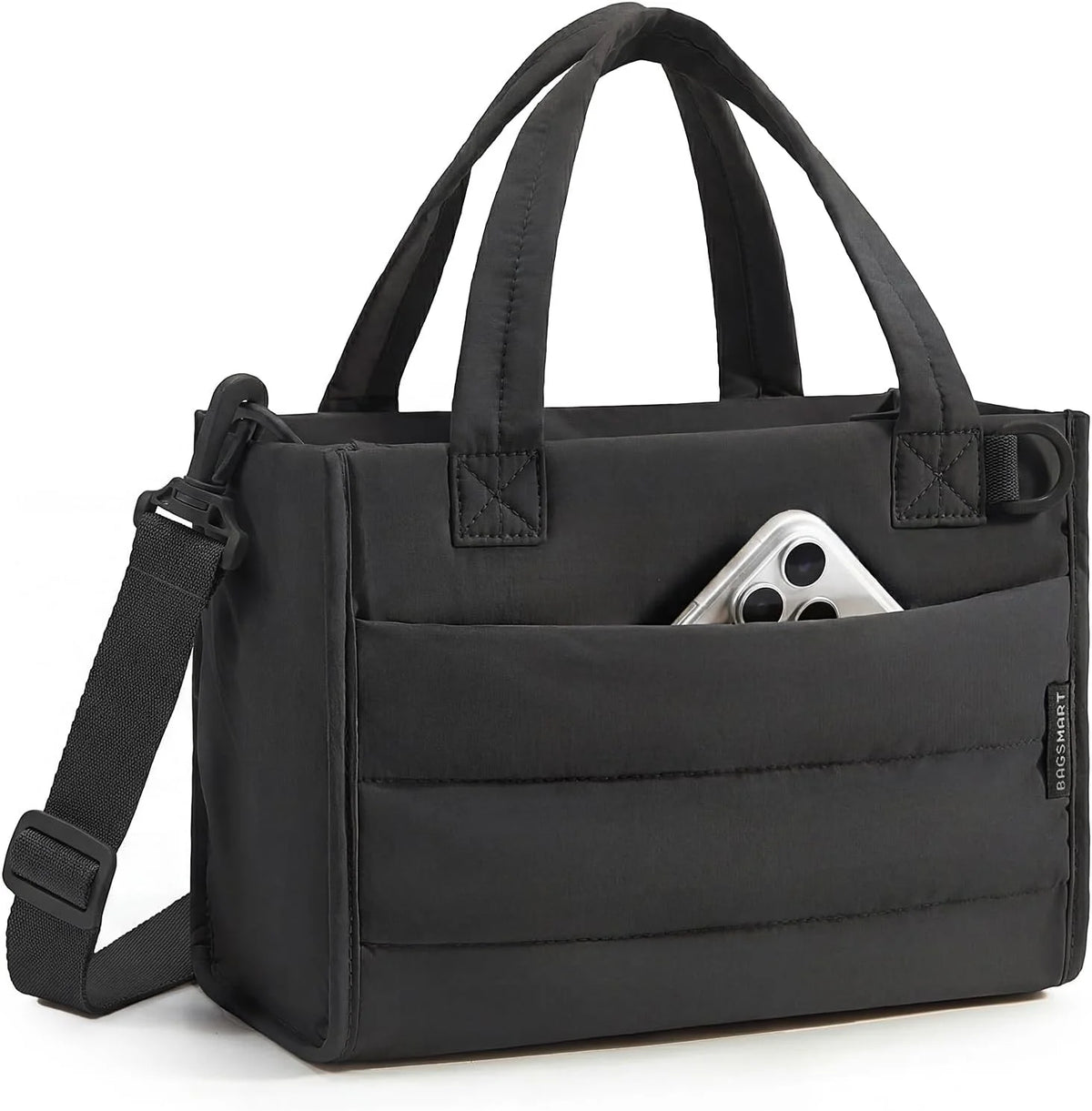 BAGSMART Small Tote Bag for Women, Work Teacher Bag with Zipper Closure