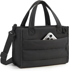 BAGSMART Small Tote Bag for Women, Work Teacher Bag with Zipper Closure