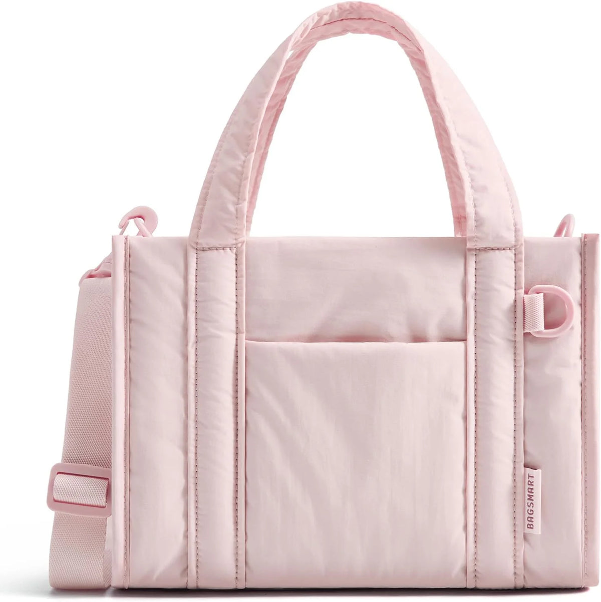 BAGSMART Boxy Tote Bag for Women, Crossbody Work Bag with Zipper