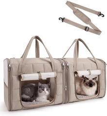 BAGSMART Double Cat Carrier for 2 Cats, Large Soft Pet Carriers for Travel