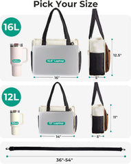 BAGSMART Tote Bag for Women, Puffy Laptop Work College Shoulder Handbag