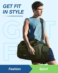 BAGSMART 4-IN-1 Gym Bag for Women Men, TSA Duffle Bag for Travel