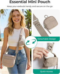 BAGSMART Crossbody Bags for Women, Puffer Cute Bum Bag with Pouch