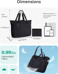 BAGSMART Tote Bag for Women, Foldable Tote Bag With Zipper Travel Shoulder Bag Handbag for Work